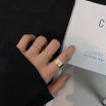3 Pcs Women's Fashion Ring Set, Metal Geometry Rings for Ladies and Girls, Mixed Size. 