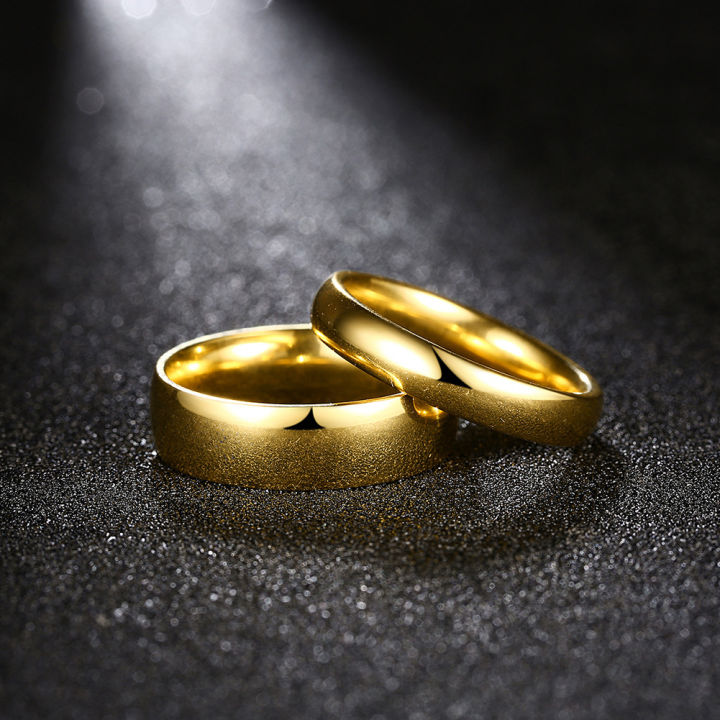 4mm%206mm%20Wide%20Steel%20Black%20Gold%20Inner%20And%20Outer%20Ball%20Ring%20Stainless%20Steel%20Smooth%20Curved%20Ring%20For%20Men%20Women%20-%20Image%205