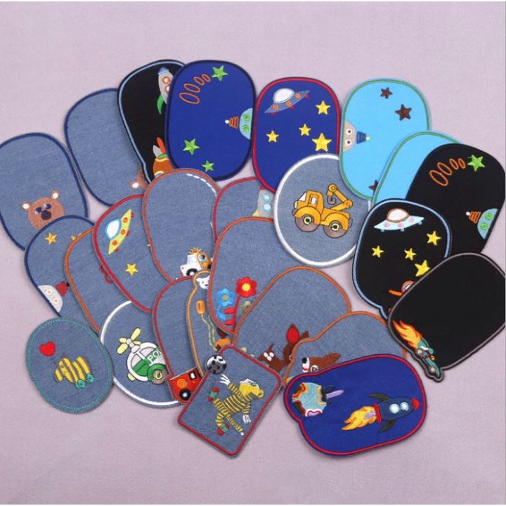 Denim Stickers Clothes Elbow Pants Knee Wear-Resistant Embroidery Cloth Stickers Clothes Badges Armbands Pants Patches Appliqués With Adhesive Backing Can Be Ironed Can Hand-Sewn diy Materials