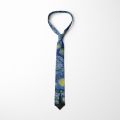 New Van Gogh Oil Painting Tie For Men Star Moon Night Retro Fun 8cm Wide Slim Necktie Accessories Daily Wear Wedding Party Gift.