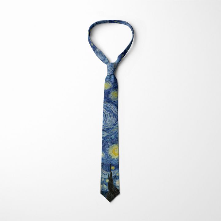 New%20Van%20Gogh%20Oil%20Painting%20Tie%20For%20Men%20Star%20Moon%20Night%20Retro%20Fun%208cm%20Wide%20Slim%20Necktie%20Accessories%20Daily%20Wear%20Wedding%20Party%20Gift%20-%20Image%205