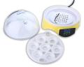 UK Plug 7 Eggs Mini Digital Automatic Temperature Control Egg Turning Incubator Transparent Hatcher(yellow).. 