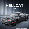 1:24 Dodge Challenger Hellcat Toy Car Die Cast Metel Cars Toy Pull Back Hellcat Model Cars with Sound and Light Hellc for Kids. 