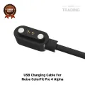 Noise ColorFit Pro 4 Alpha Magnetic Charging Cable 2 Pin High Quality USB Charger Cable USB Charging Cable Dock Bracelet Charger for Noise ColorFit Pro 4 Alpha Smart Watch. 