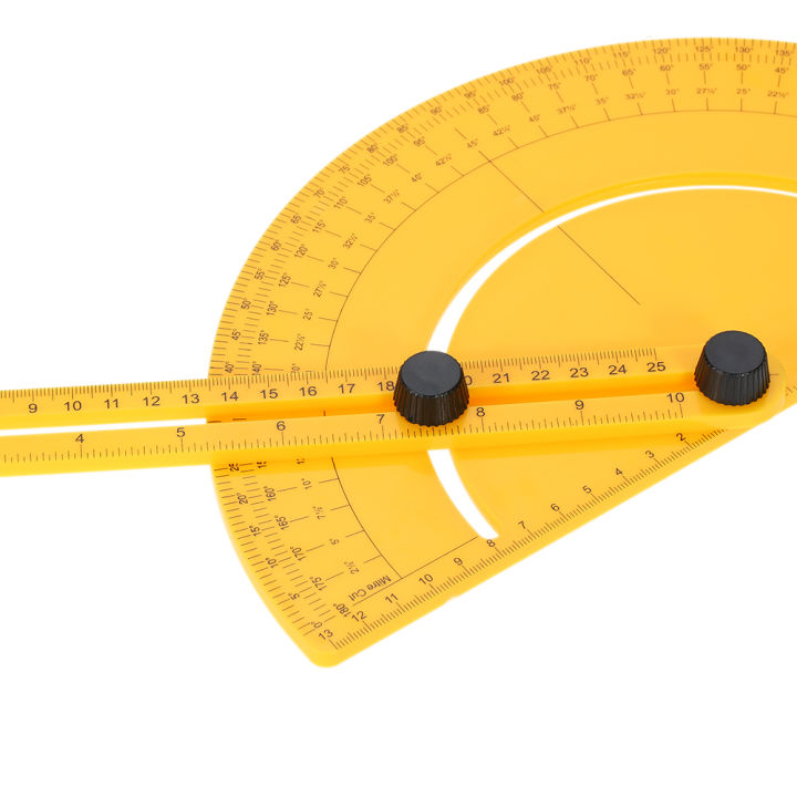 Plastic%20Protractor%20Angle%20Finder%20Measure%20Ruler%20Goniometer%20Articulating%20Arms%20Template%20Tool%20for%20Handymen%20Builders%20Craftsmen%20180%20Degree%2025cm%20Rule%20Gauge%20Inch%20Metric%20-%20Image%205