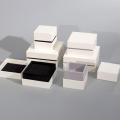 Three Layers Of Appearance White Filled Paper With Black Velvet And Gray Velvet Can Put Ring Earrings Necklace Jewelry Box.