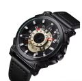 Strap Leather Analog Watch Men. 