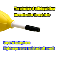 Solder Blower Strong Circuit Board Disassembly and Soldering Through Hole Tin Removal Slag Anti scalding and High Temperature Resistant Silicone Soft Mouth Needle Solder Blowing Ball.