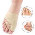 1Pair Bunion Corrector Toe Separator Hallus Valgus Pain Relief Foot Care Elastic Fabric Gel Straightener Toe Corrector Tool. 