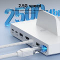 Hagibis ROG Ally/Steam Deck/Switch/OLED Dock 6 in 1 Universal Docking Station With 4K HDMI 2.5G RJ45 100W PD RGB Light USB C Hub.