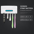 Ecocc【COD】 5 in 1 UV Light Ultraviolet Toothbrush Sterilizer Holder Automatic Toothpaste Squeezer Dispenser Home Bathroom Set High quality plug and play.