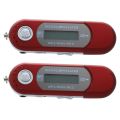 2X 8G USB Flash Drive MP3 Player FM Walkman Red.
