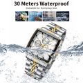 REWARD VIP Mens Quartz Watch for Man Stainless Steel Wristwatch Fashion Waterproof Sport Watches Luminous Chronograph Date. 