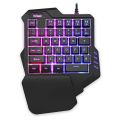 Redthunder One-Handed Mechanical Gaming Keyboard RGB Backlit Portable Mini Gaming Keypad Game Controller For PC PS4 Xbox Gamer. 