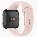For Fitbit Versa 2 / Fitbit Versa / Fitbit Versa Lite Solid Color Silicone Watch Band, Size:L(White). 