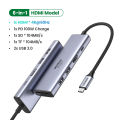 UGREEN USB C Hub 4K 60Hz, 6 in 1 Type C Dongle Adapter with 4K HDMI USB3.0 SD/TF Card Reader 100W PD Compatible for MacBook Pro Air HP XPS Yoga Chromebook Surface Go and More. 
