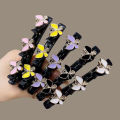Sparkling Crystal Stone Braided Hair Clips Double Bangs Braided Barrettes Hairpins Women Girls Headwear Hair Styling Accessories.