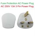 Heavy Duty Fuse Protection AC Power Plug AC 250V 13A 3 Pin Power Plug Connector For 3 Pin Socket Rewireable 3 Prong UK Electrical Power Cord Connector Male Adapter. 