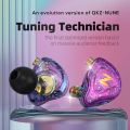 QKZ NUNE Audiophile Bass HiFi Headphones With Mic Wired Earphones Detachable Audio Cable Music Sport Monitors IEM Headsets AK6.