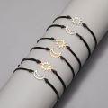 2Pcs/Set Fashion Sun Moon Couple Bracelet For Women Men Handmade Braided Rope Charm Bracelets Friendship Jewelry Lovers Gift.