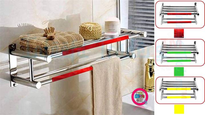 Wall%20Mounted%20Towel%20Racks%20Ra%20Wall%20Mounted%20Towel%20Rack%20Bathroom%20Hotel%20Rail%20Holder%20Storage%20Shelf%20Stainless%20Steel,%20Silver,towel%20holders%20bath,towel%20rack,bathroom%20shelves%20-%20Image%202