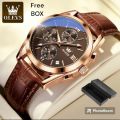 Men Leather Analoge Quartz Fashion Watch for Men. 
