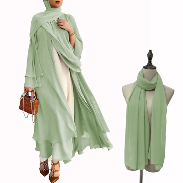 Ramadan%20Open%20Chiffon%20Abaya%20Dubai%20Women%20Sash%20Marocain%20Kaftan%20Eid%20Hijab%20Long%20Robe%20Muslim%20Fashion%20Clothes%20Turkey%20Vestido%20De%20Mujer%20House%20Foocus%20-%20Image%207