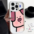Cartoon Cute Pig Lovely Angel Eyes Case Compatible for IPhone 7Plus XR XS X Max 11 15 14 13 12 Pro Max 7 15 6 8 6S Plus SE 2020 Couples Shockproof Soft Back Phone Cover. 