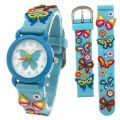 Hot 3D cartoon butterfly quartz wristwatches colorful digital children girls watch small watch kids party gift.