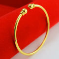 Gold bracelets that do not fade for a long time, men's and women's open gold-plated 24K pure gold, 999 bracelets, wedding jewelry, imitation gold jewelry.