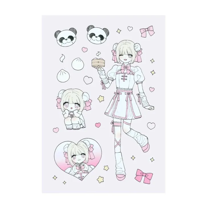 Panda%20Korean%20Stickers%20Character%20Stickers%20Cute%20Girl%20Handbook%20Stickers%20Decoration%20DIY%20-%20Image%202