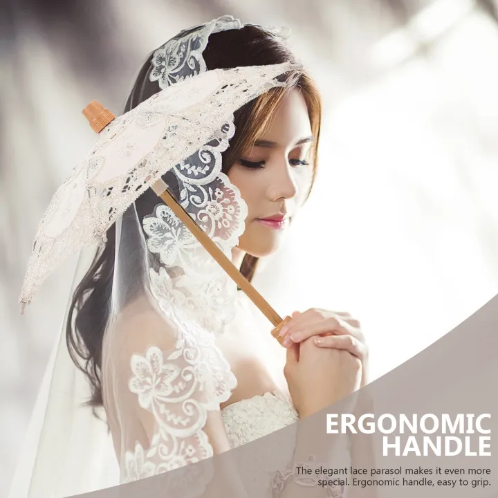 1pc%20Wedding%20Decorative%20Umbrella%20Bridal%20Lace%20Umbrella%20Bride%20Lace%20Parasol%20Cotton%20Cloth%20Embroidery%20Umbrella%20Ornament%2030x30x26cm%20-%20Image%205