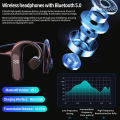 Wiresto VG09 Bluetooth Earphone Bone Conduction Concept Neckband Headphone Hanging Ear Non-In-Ear Sport HD Stereo Headset Sweatproof. 
