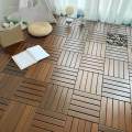 Outdoor Flooring Wooden Flooring Puzzle Interlocking Balcony Flooring Interlocking Deck Tiles for Outside Garden Balcony Walkway Indoor.