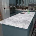 5 Miter Marble wall floor tiles sticker self adhesive white Marble Sheet for kitchen bed room.