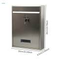 Wall Mounted Mailbox with Key Lock for Townhouse Outside Office Building. 
