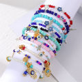 bohemian fashion pearl flower turkish blue eye hamsa hand beads ...