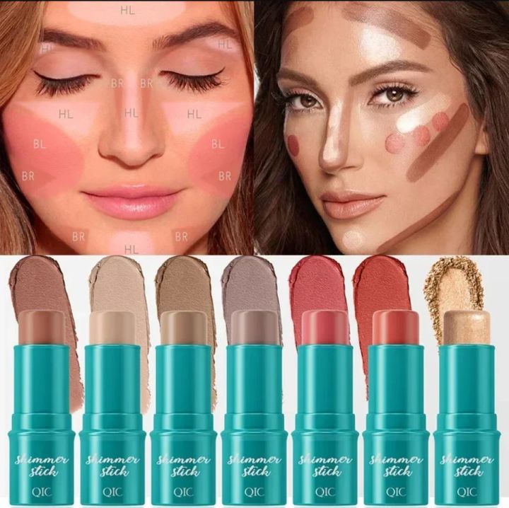 Highlighting&Bronzer Stick Face Brightening Blusher Rouge Concealer Pen Long Lasting Corrector Nose Shadow Contouring Cosmetics