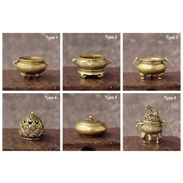 Craft%20Home%20Decoration%20Cense%20Stick%20Holder%20Incense%20Burner%20Mini%20Qilin%20Head%20Retro%20Brass%20Censer%20Hollow%20Lotus%20-%20Image%204