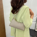DishyKooker Retro Plaid Baguette Underarm Bag Pu Leather Zipper Shoulder Bag For Women Valentines Gifts. 