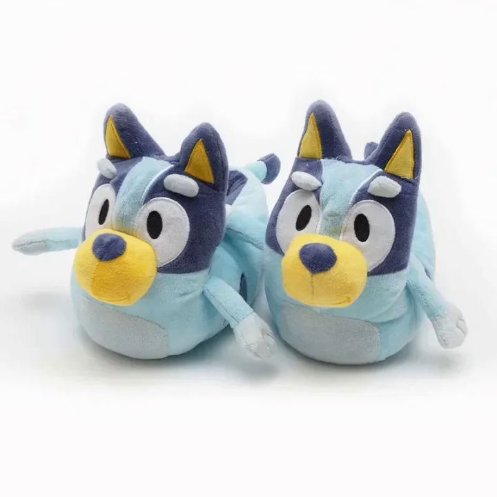 Moose Bluey And Bingo Cute Cartoon Cotton Slippers For Winter Warmth All Inclusive Plush Slippers For Couples At Home children