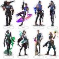 Game Valorant Figures Sage Killjoy Jett Sova Cypher Cosplay Acrylic Stand Model Plate Desk Decor Standing Sign Figure Fans Gifts.