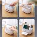 Desktop Tissue Storage Box – Organizer for Phones, Remotes & Stationery.