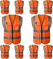 Neon Green High Visibility Reflective Construction Safety Security Vest. 