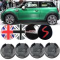 4pcs/set 54MM Car Styling Wheel Center Caps PVC Rim Cover for BMW MINI Cooper S Works Logo Wheel Center Caps Sticker. 