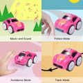 【Krystal】Cartoon Remote Control Car Toy – 2.4G RC, Line‑Follow & Gesture Modes, USB Rechargeable, Ages 3+. 