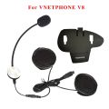 10 Pin Mini USB Jack Microphone Speaker Headset And Helmet Intercom Clip for VNETPHONE V8 Intercom Motorcycle Bluetooth. 