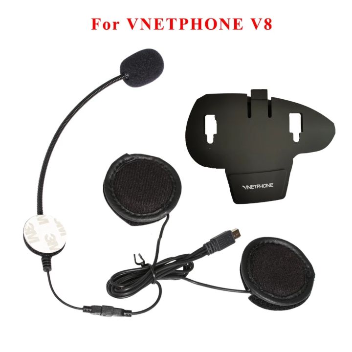 10 Pin Mini USB Jack Microphone Speaker Headset And Helmet Intercom Clip for VNETPHONE V8 Intercom Motorcycle Bluetooth