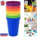7PCS Colorful RainSet Cup Picnic Travel rtable Color Plastic Cups becue Camping Festival Birthday Cups Tea Cup Set.
