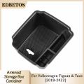 For Volkswagen Tiguan Car Central Armrest Storage Box 2017 2018 2019 2020 2021 2022 Accessories Center Console Organizer. 